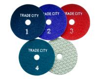 Алмазные гибкие шлифовальные круги Треугольник Pads 5-STEP D100 комплект Алмазные гибкие шлифовальные круги Треугольник Pads 5-STEP D100 комплект